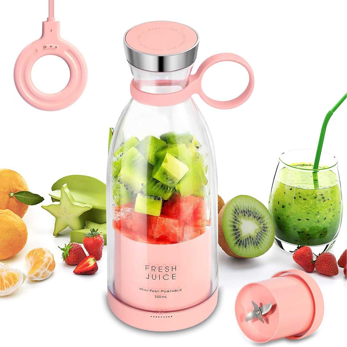350ML Electric Juicer Blender Mixer USB Rechargeable Machine Household Portable Blender